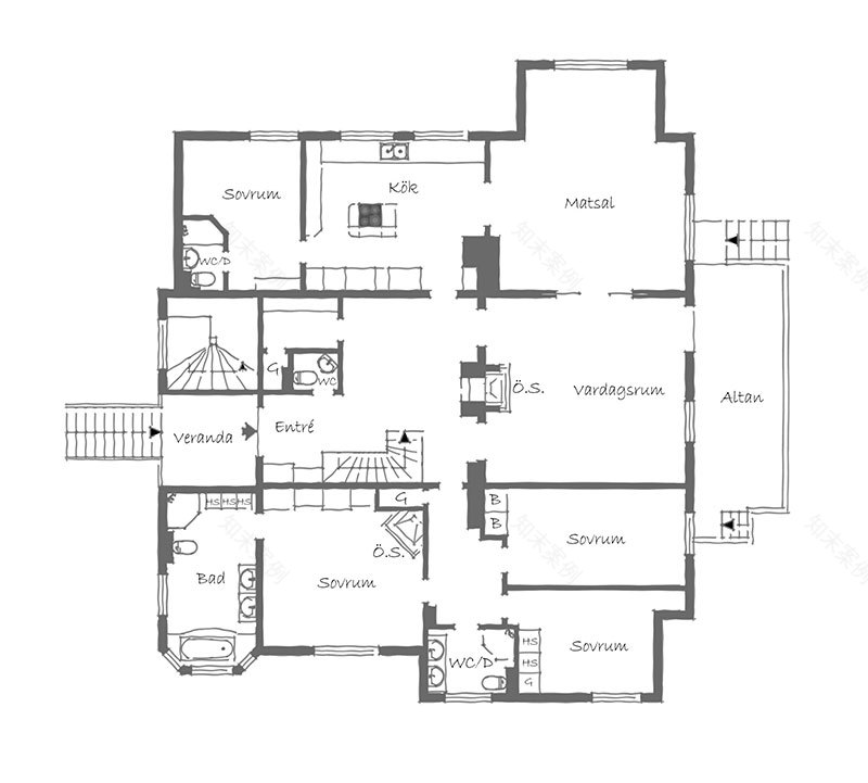 瑞典神秘庄园 | 暗色调的惊艳空间-29