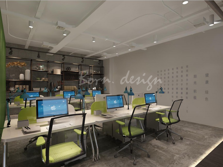 河南电子商务办公室的现代工业风设计-8