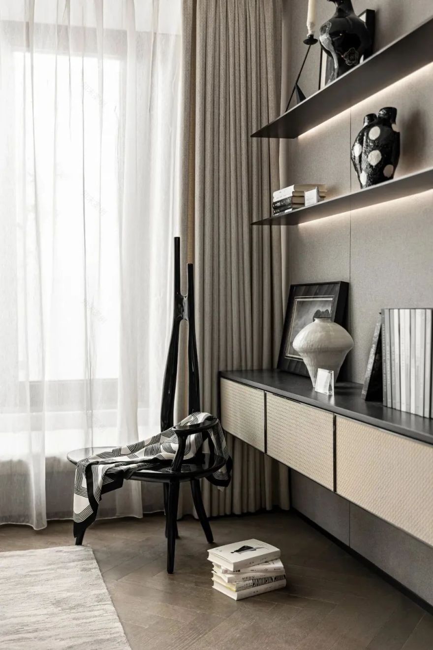 140㎡简约住宅丨矩阵纵横-49