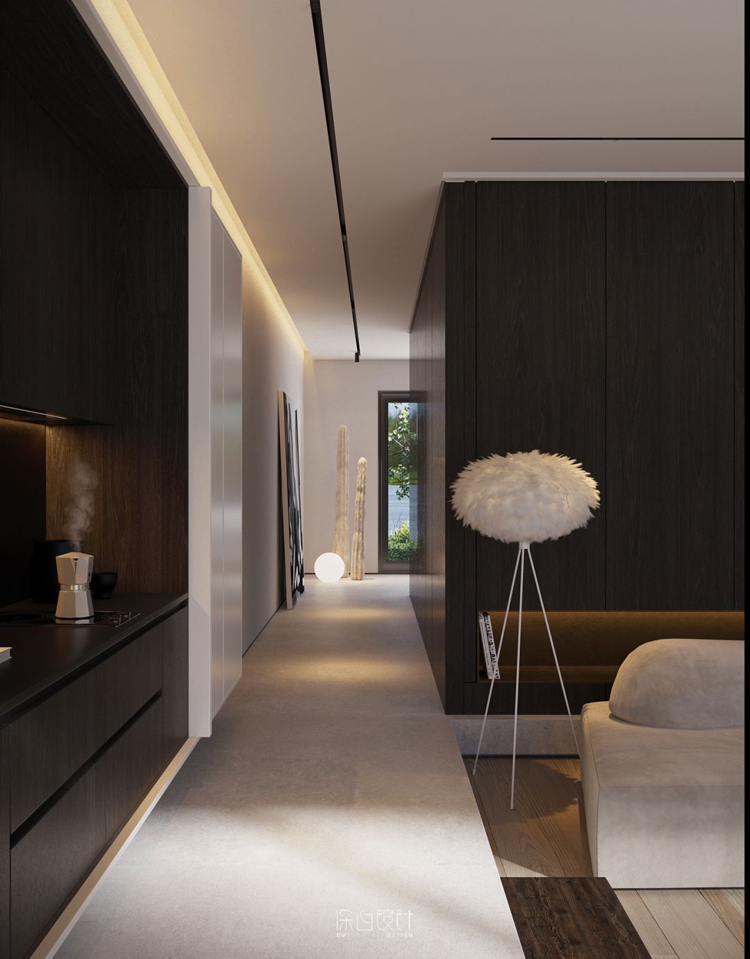 融合自然与居住的现代混搭跃层住宅丨深白设计-16