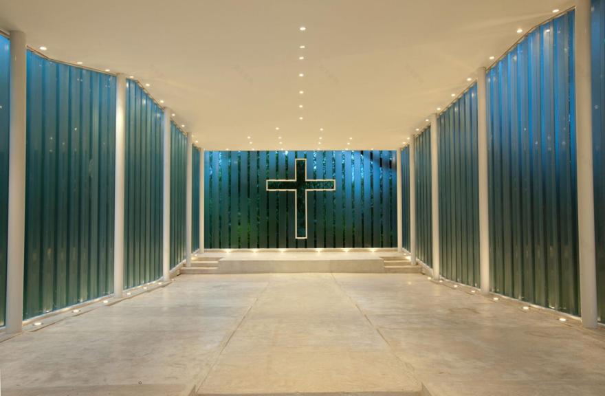 墨西哥 La Estancia 开放式玻璃教堂丨Bunker Arquitectura-9