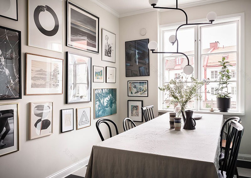 哥德堡大胆蓝色公寓,充满装饰的 65 平米空间-13