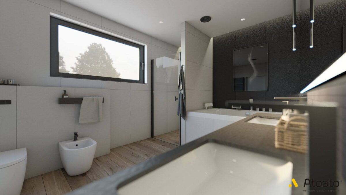 现代带SPA住宅室内设计-18