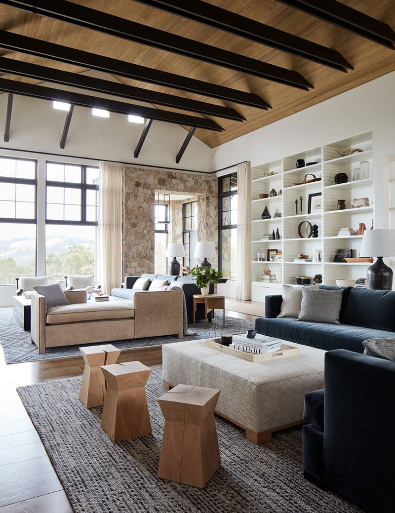 加州现代牧场别墅，自然石材与葡萄园的完美融合-7