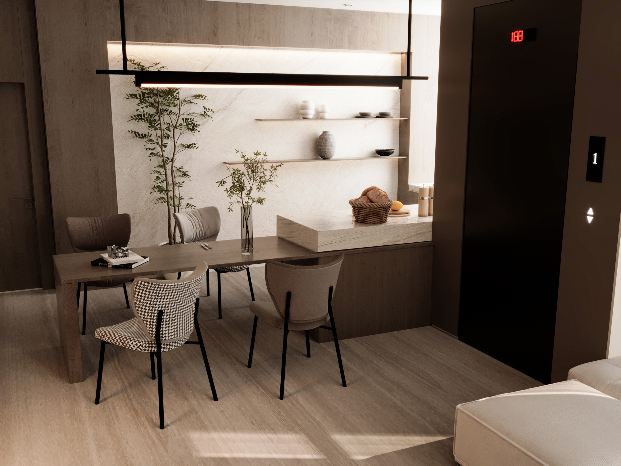 Contemporary Living Room | Warm Minimal Mood-9