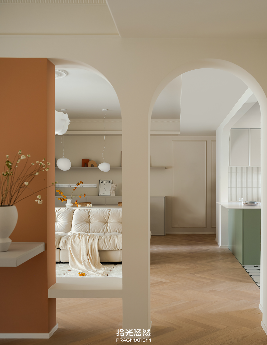 奶油风一人居设计-18