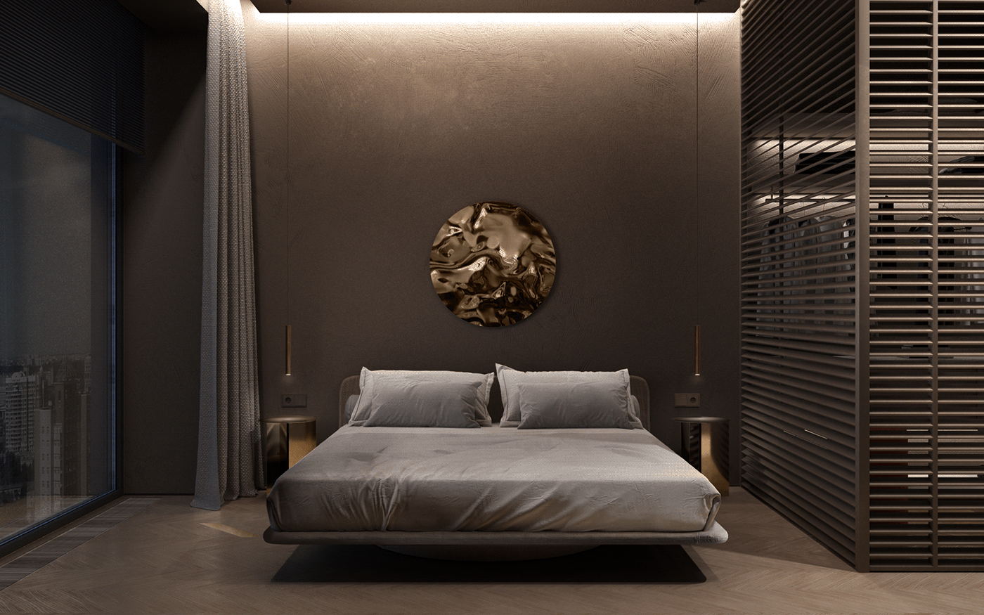 米色+黄铜色调 丰富的色调打造出不一样的居住空间-24