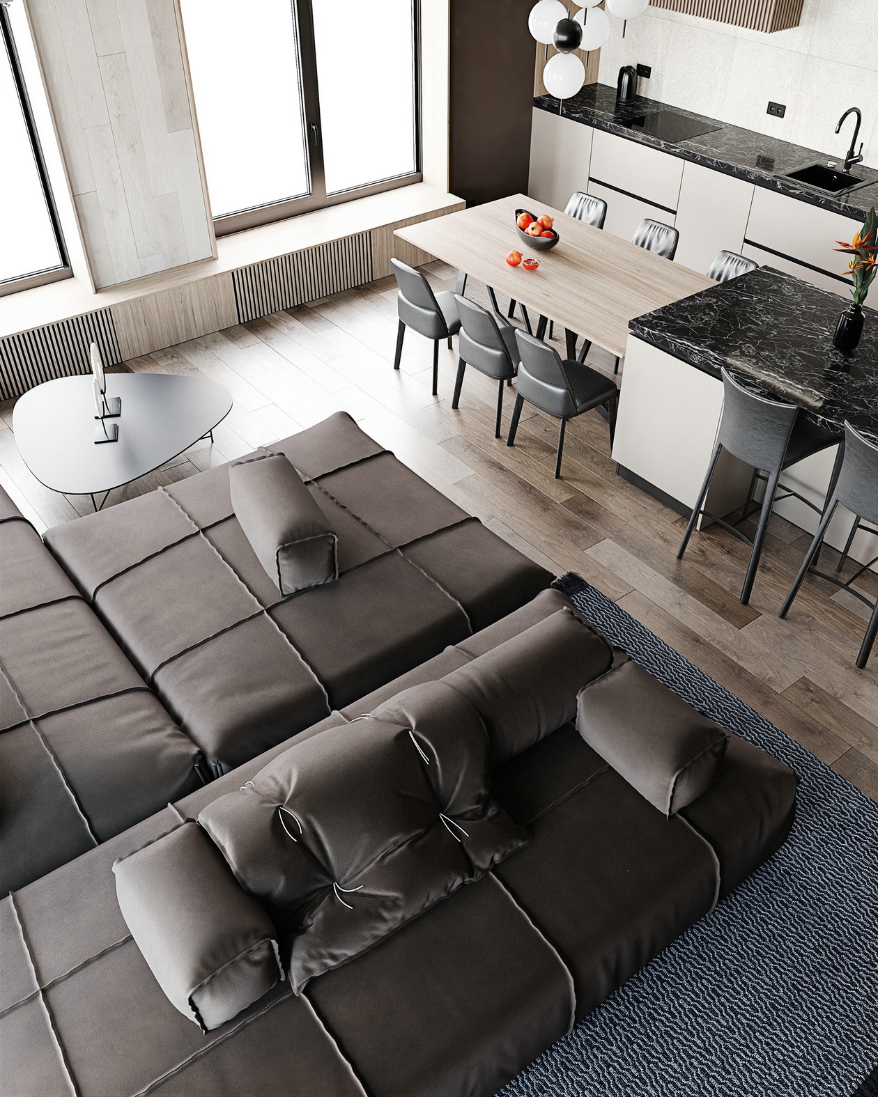 现代质感的魅力 -- 乌克兰基辅公寓设计-3