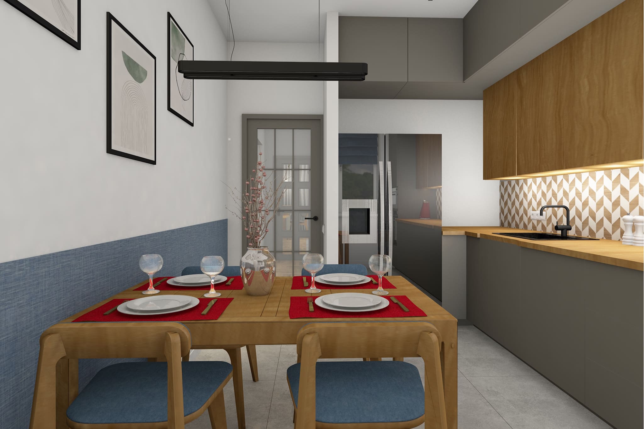 Modern interior in an old house-6