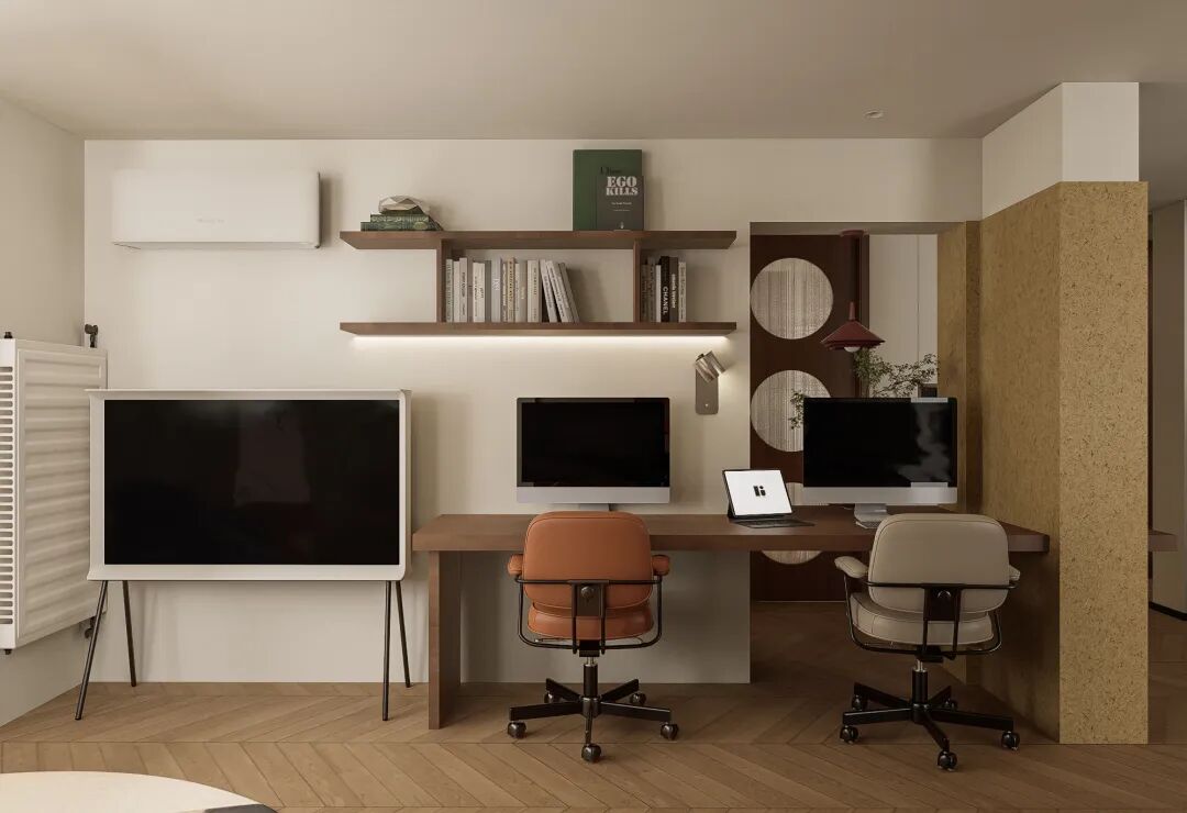 假设概念|《旋境》132㎡中古包斯豪复式，用色彩碰撞高级的艺术-10