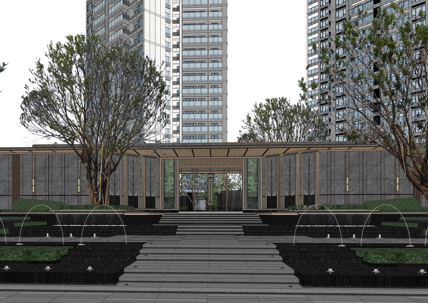 轨道云著大区景观SU模型-0