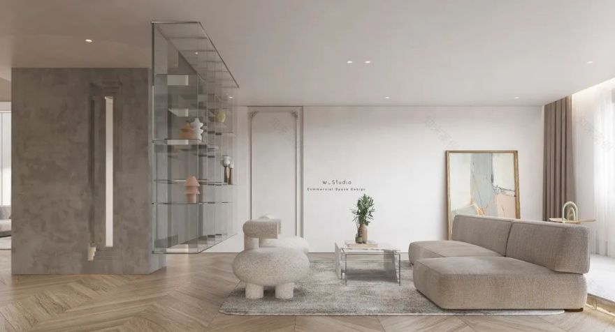 现代法式风邂逅 320m²顶跃空间-7