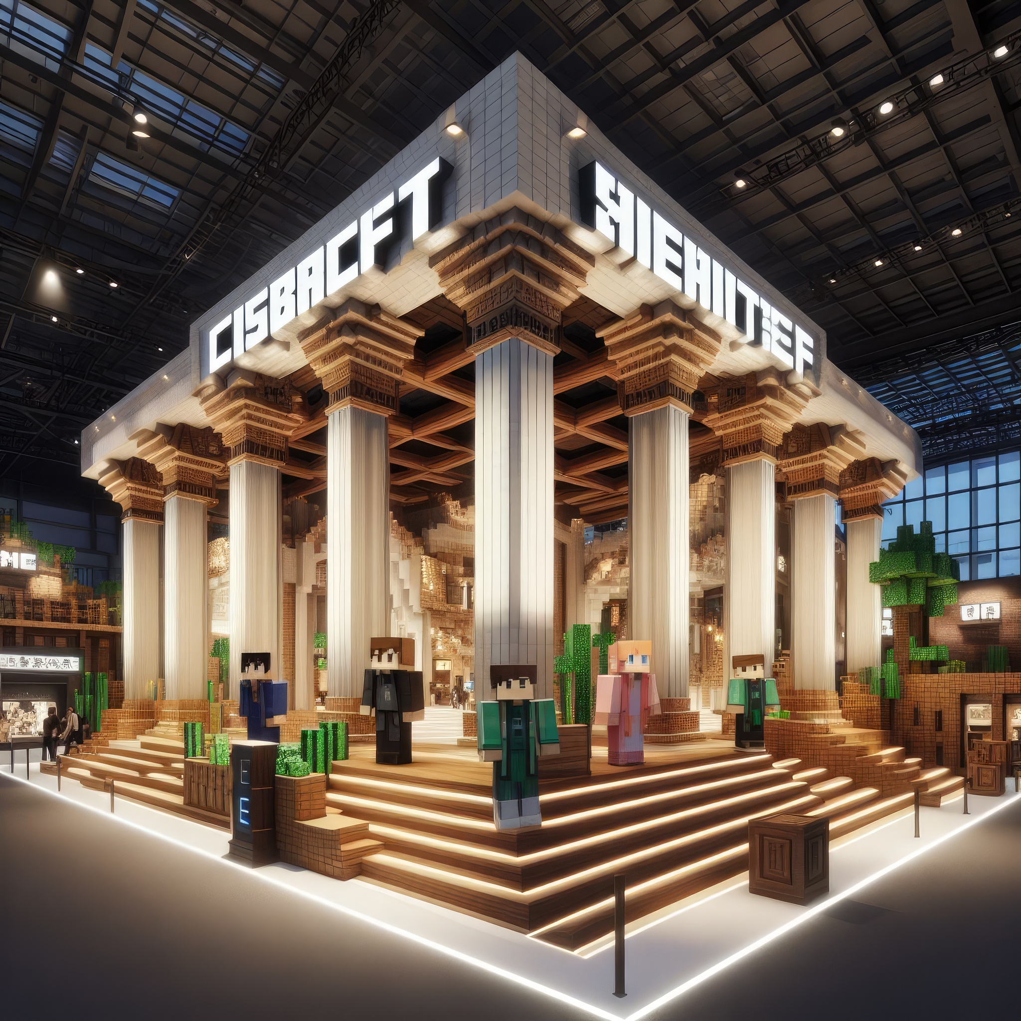 Minecraft exhibition booth/store design ai generated-0