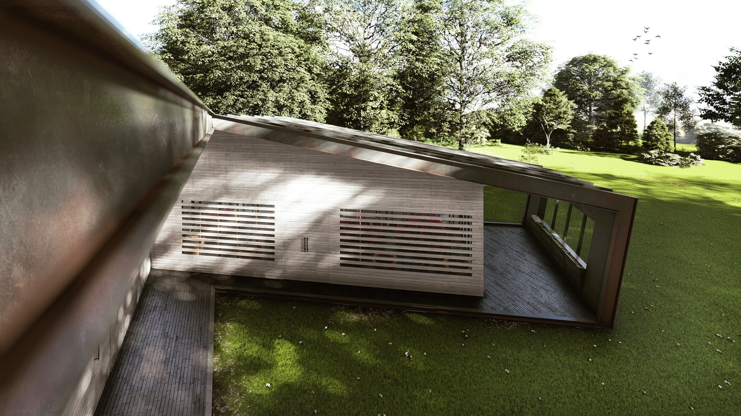 三角形的独立别墅 · Heram Architects 的绿色温室设计-24