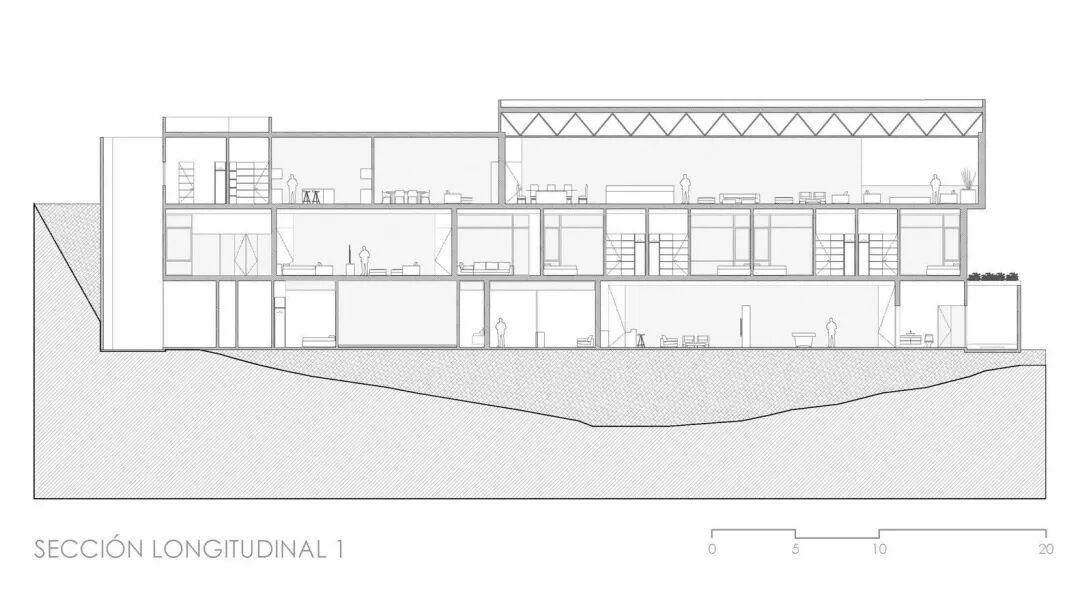 HouseMT|坡地光幕：蒙特雷星环里的悬浮极简主义-33