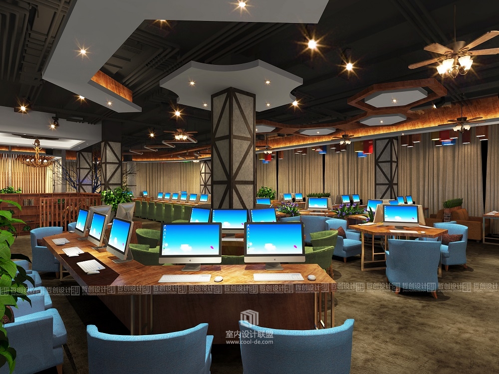 昆明专业网咖装修设计效果图分享 昆明网咖装修设计-15