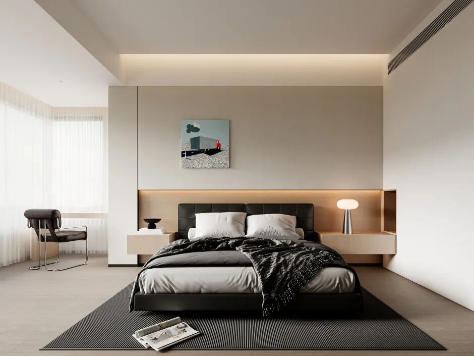 268㎡现代简约丨湖山一品丨中国湖南丨纵向·空间设计-18