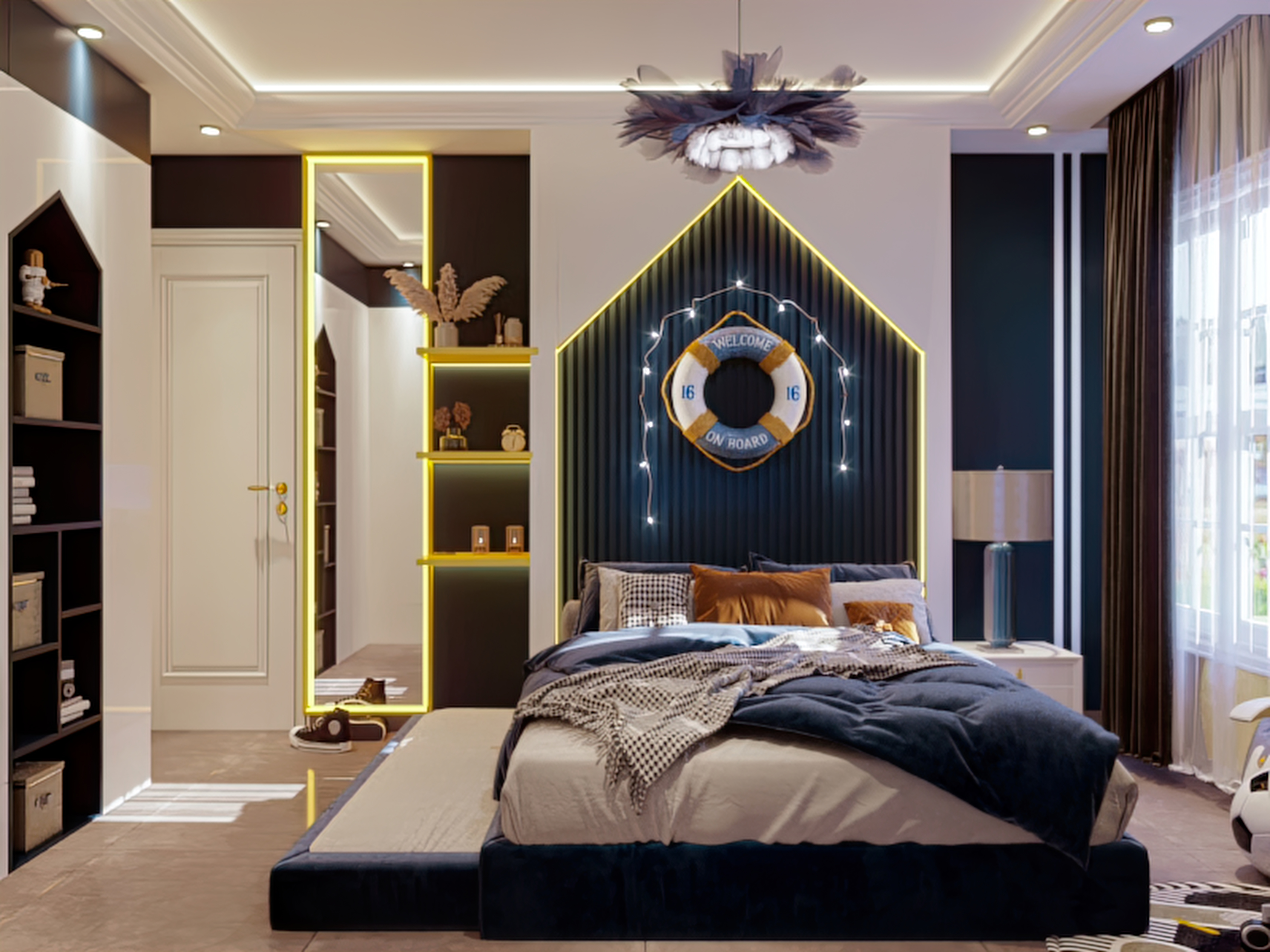男孩卧室室内设计-3