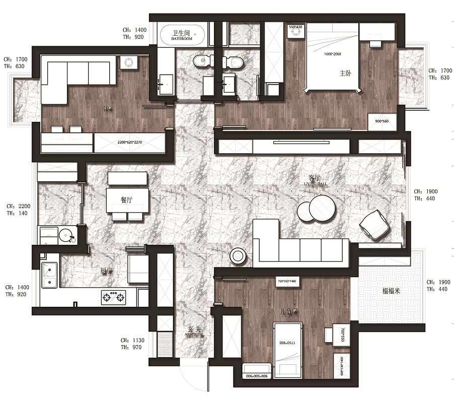 境远装饰 | 110㎡轻奢++ 北欧风混搭设计,演绎优雅变奏曲-21