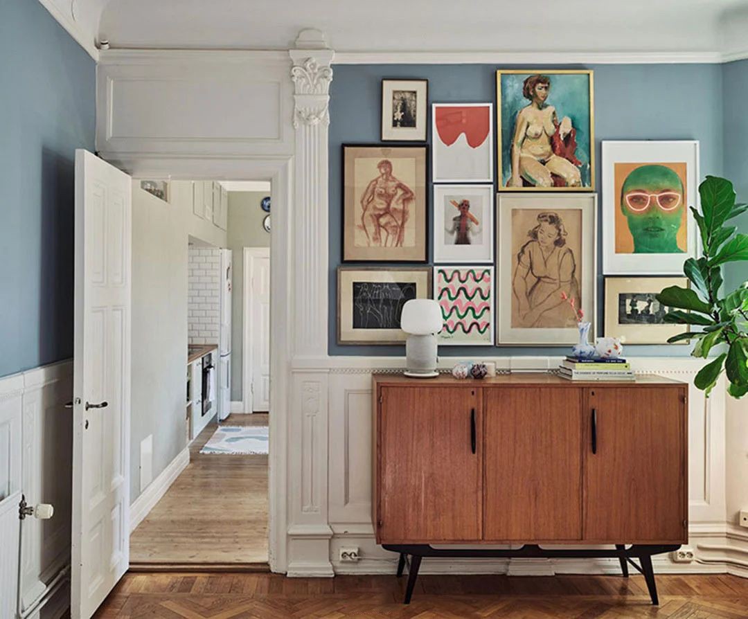 瑞典年轻家庭的复古现代主义色彩家园-4