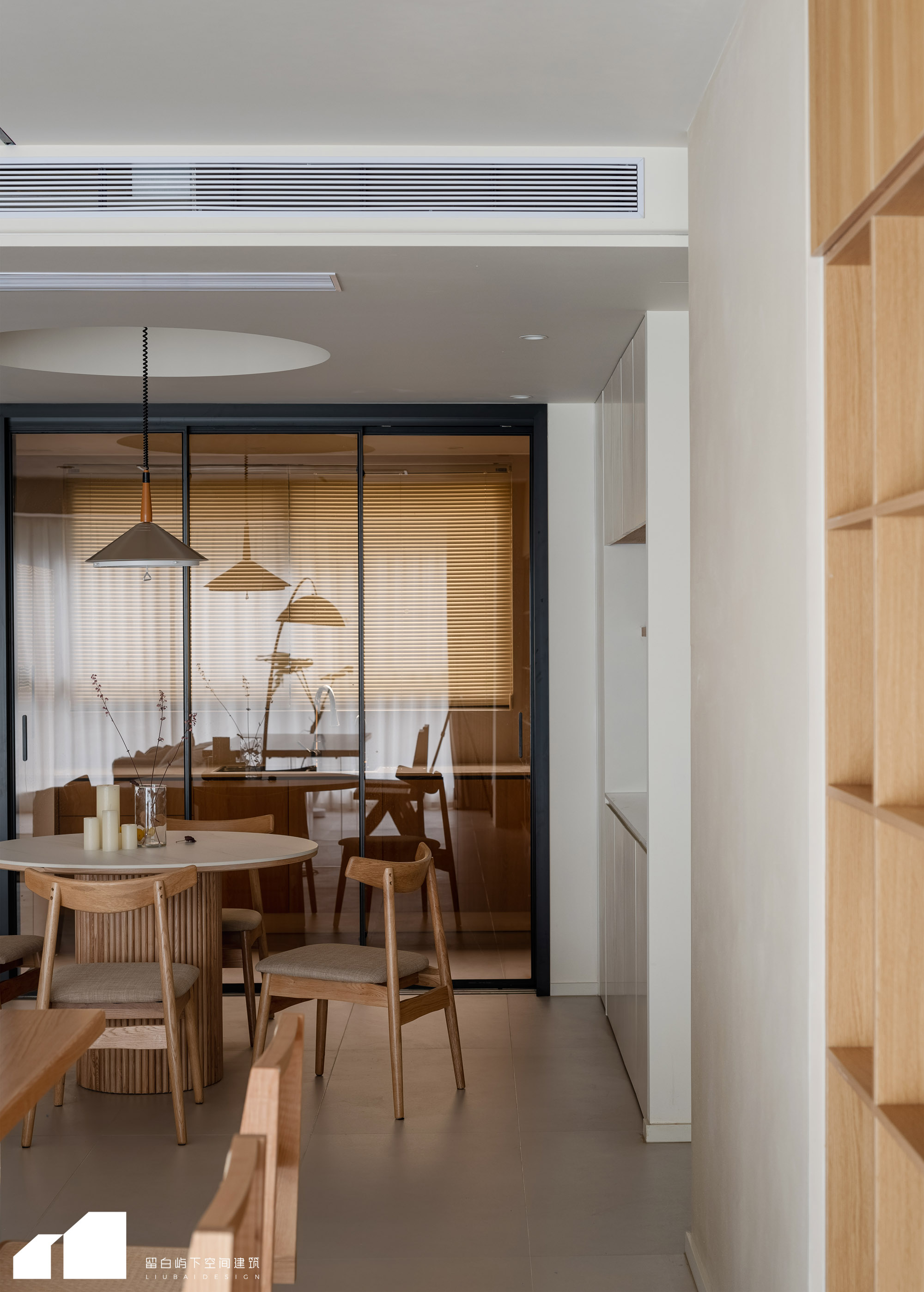 留白·私宅 ｜聆雨｜温润自然现代原木风-13