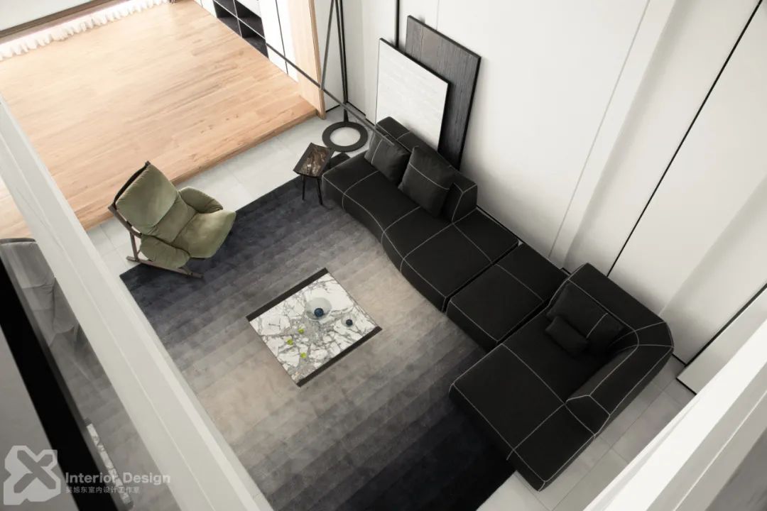 东阳 420㎡极简复式,黑白灰构建纯粹空间-39