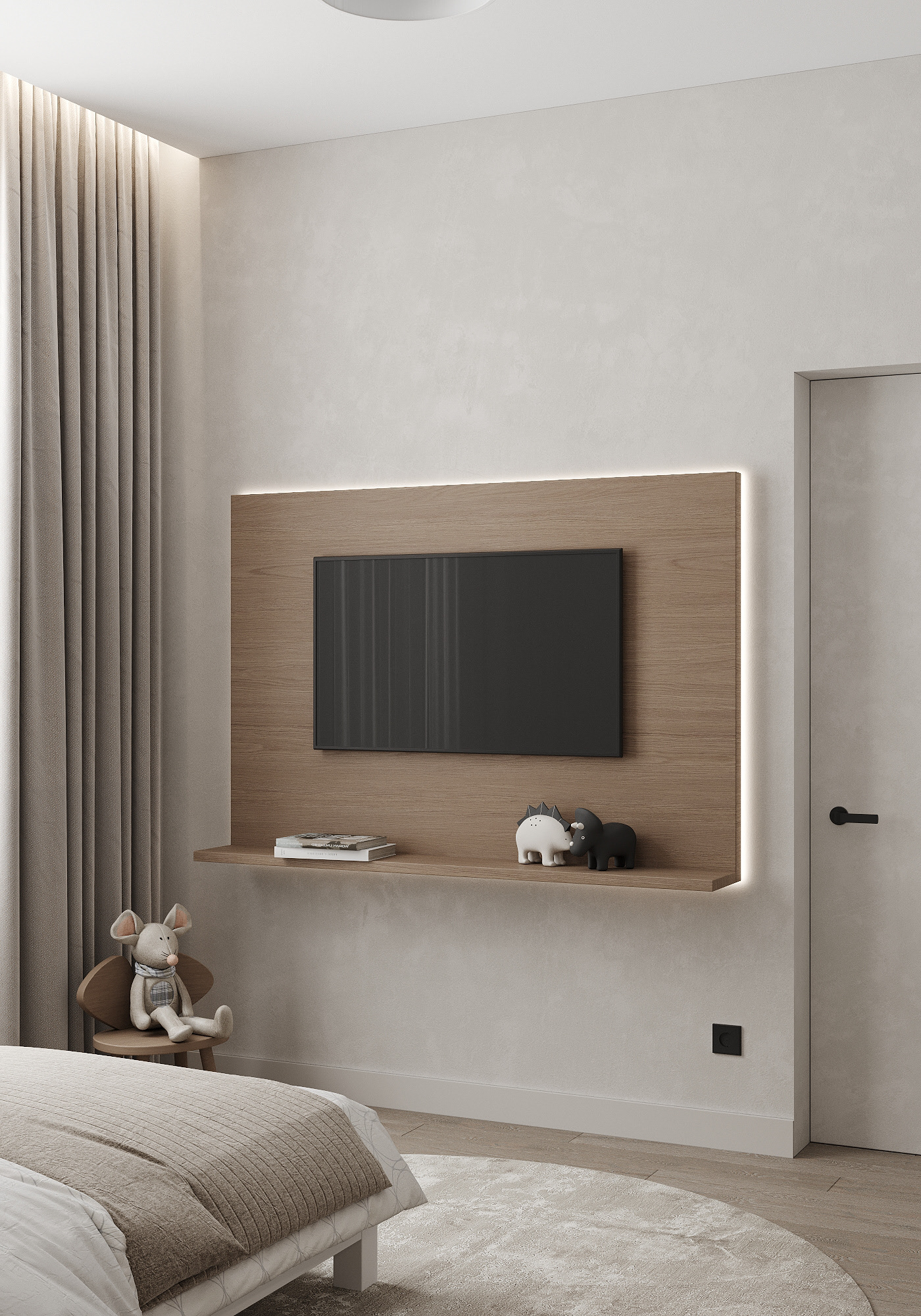 100㎡高级灰色系住宅设计-18