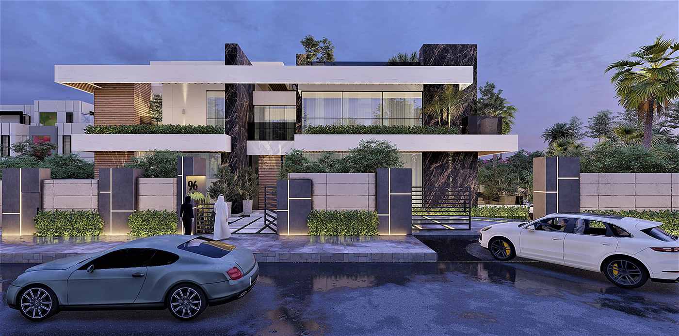 Anastasiya Gushchina丨别墅建筑丨Exterior & Landscape Design For K.A.R ,Abu Dhabi,UAE.-9