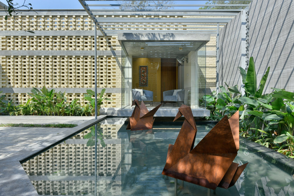 砖面具的房子 · 印度 Hyderabad 的退休住宅设计丨Baba Sashank,Vindhya Guduru-34