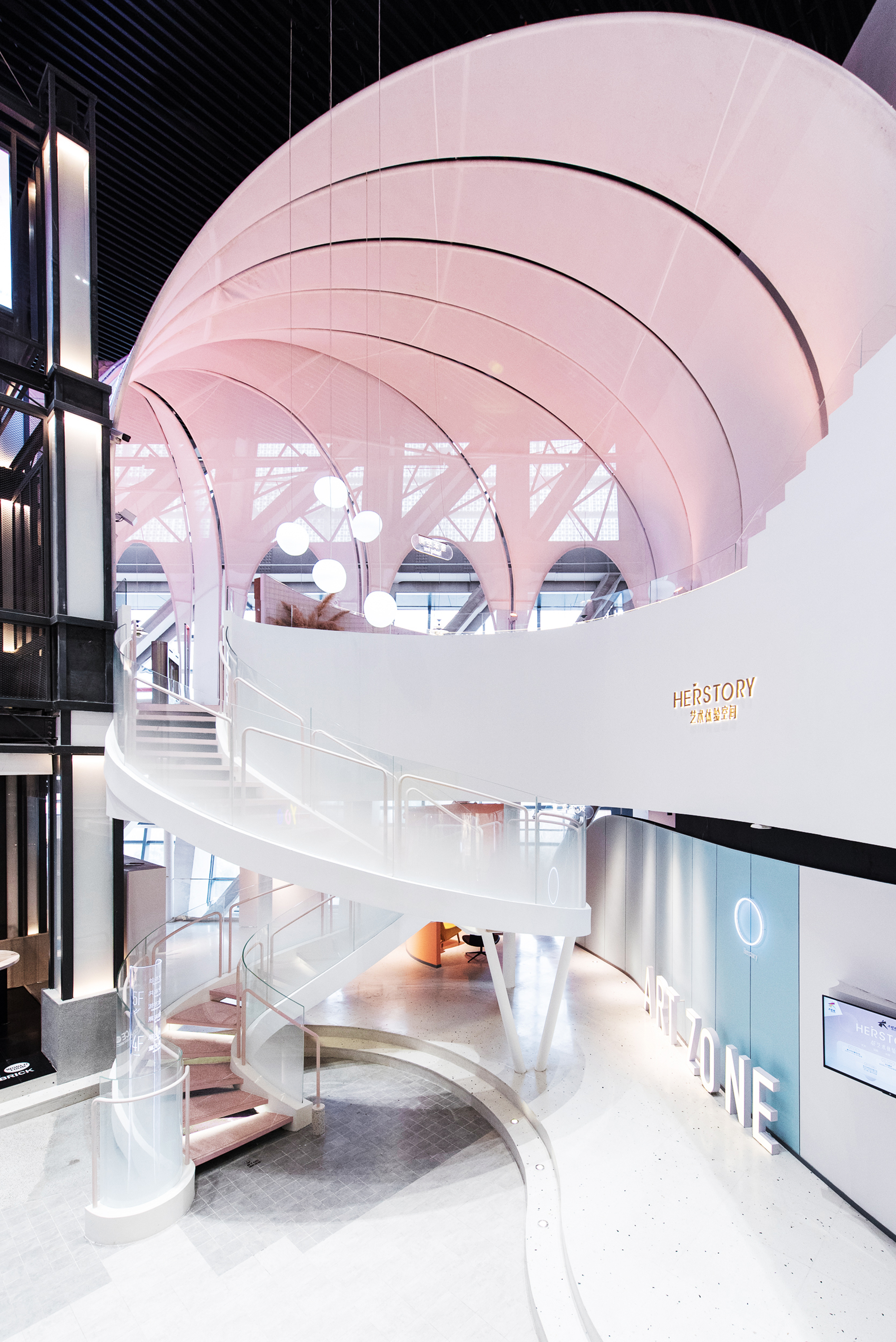 梦幻蝶舞 | 上海 Joy City 购物商场共享客厅设计-50