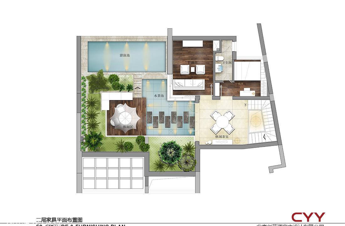 
屋顶拥有花园游泳池的家 -7
