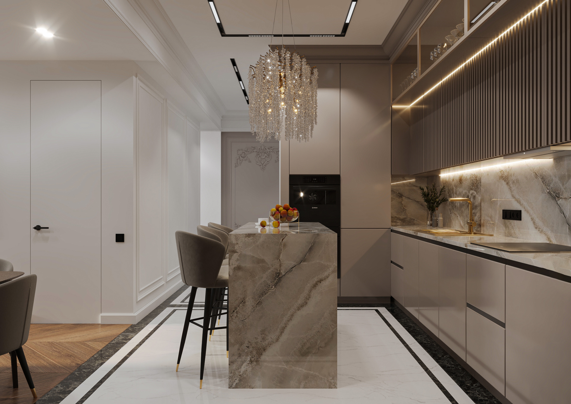 Neoclassic apartment design-16