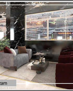 hotel lobby and restaurant