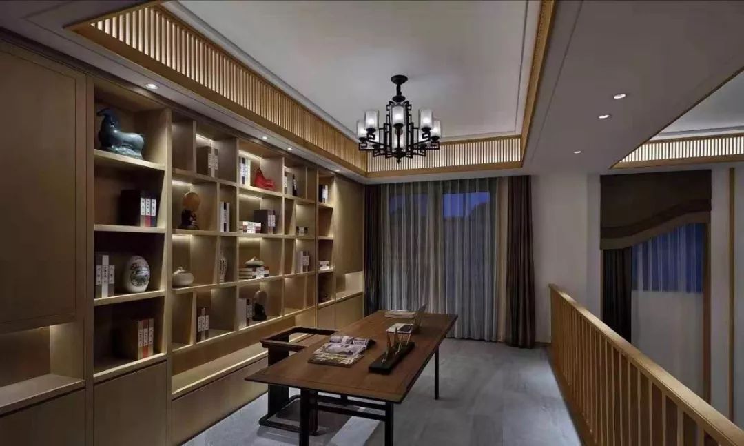 新中式复式空间，黑胡桃木家具打造淳朴意境-51