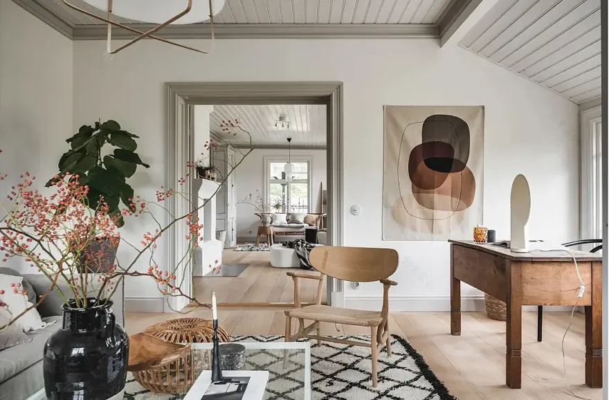 瑞典斯堪的纳维亚风格红木别墅设计-7