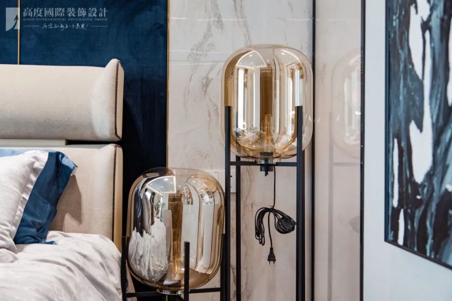 现代轻奢,优雅蓝色家居典范-47