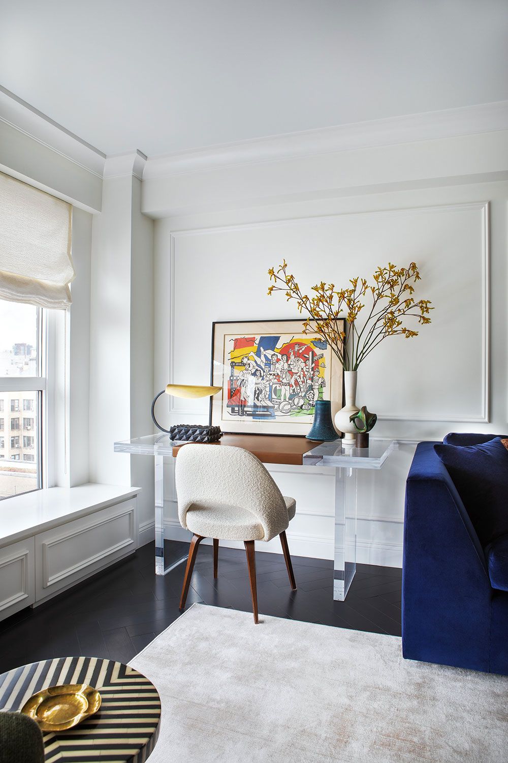 纽约明亮黑白公寓的彩色魅力-4