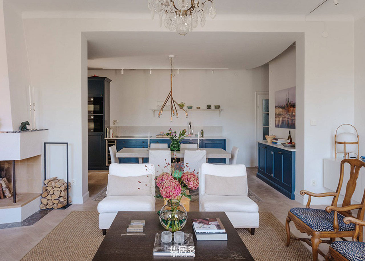 创意四溢的白色斯堪的纳维亚公寓丨瑞典斯德哥尔摩-14