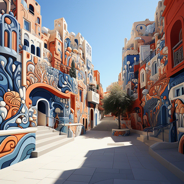 Colorful Cityscapes | Mediterranean Scene-1