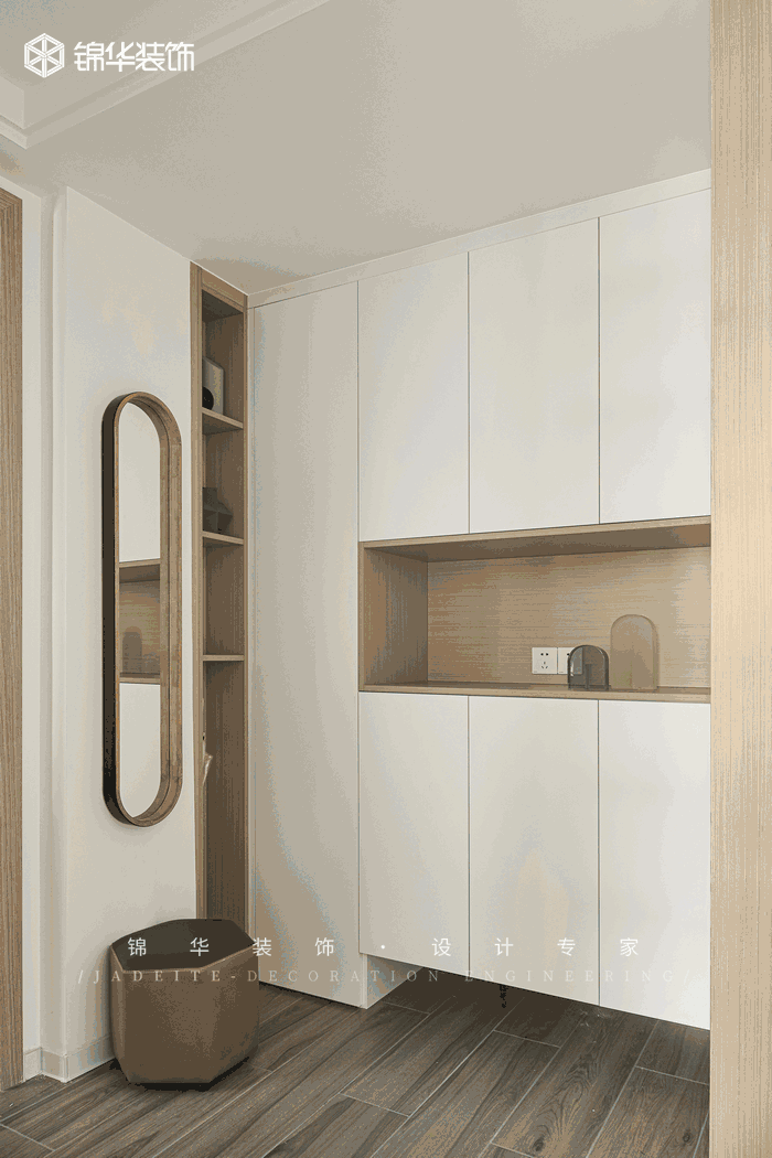 99㎡极简木质空间丨锦华装饰-0