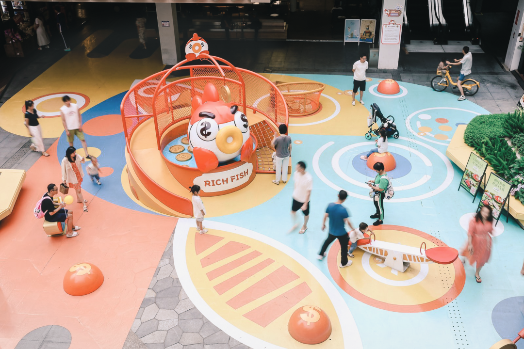 摸摸锦鲤.顽点不一样|云城万科里下沉广场改造-46
