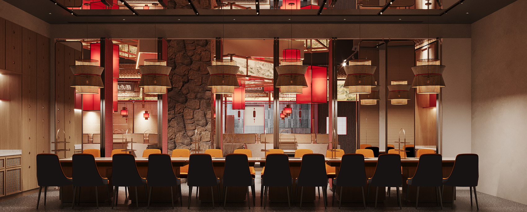 星月豪渝重庆火锅·迪拜店丨阿联酋迪拜丨魔戏空间设计,ABDdesign-54