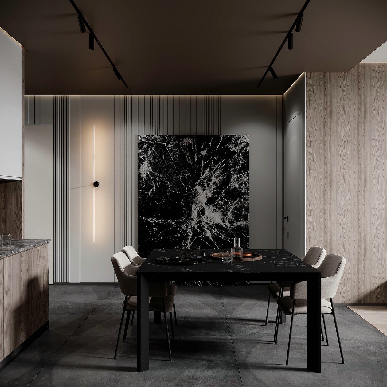 现代深色公寓 质感简约！-6