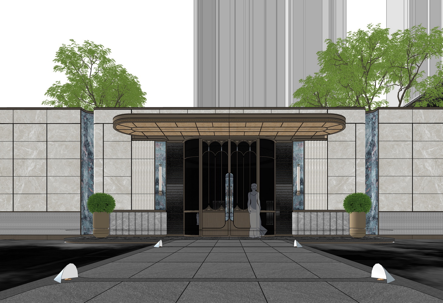 上海招商臻境示范区景观SU模型-3