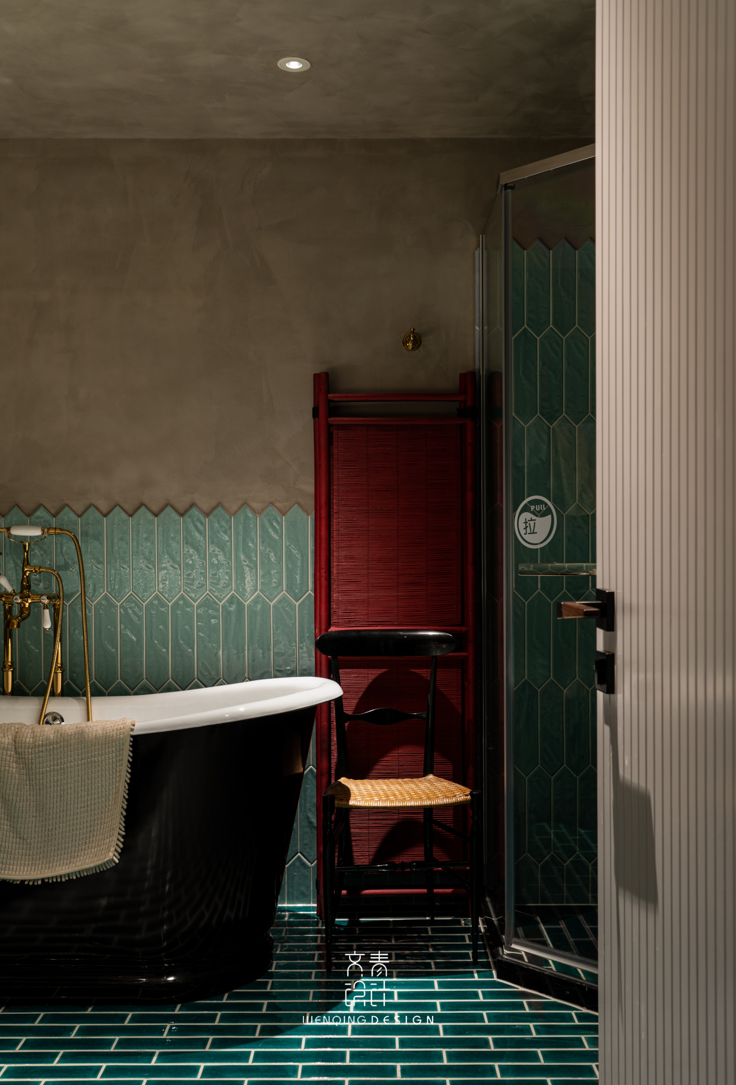 扇形户型复古大宅设计-50