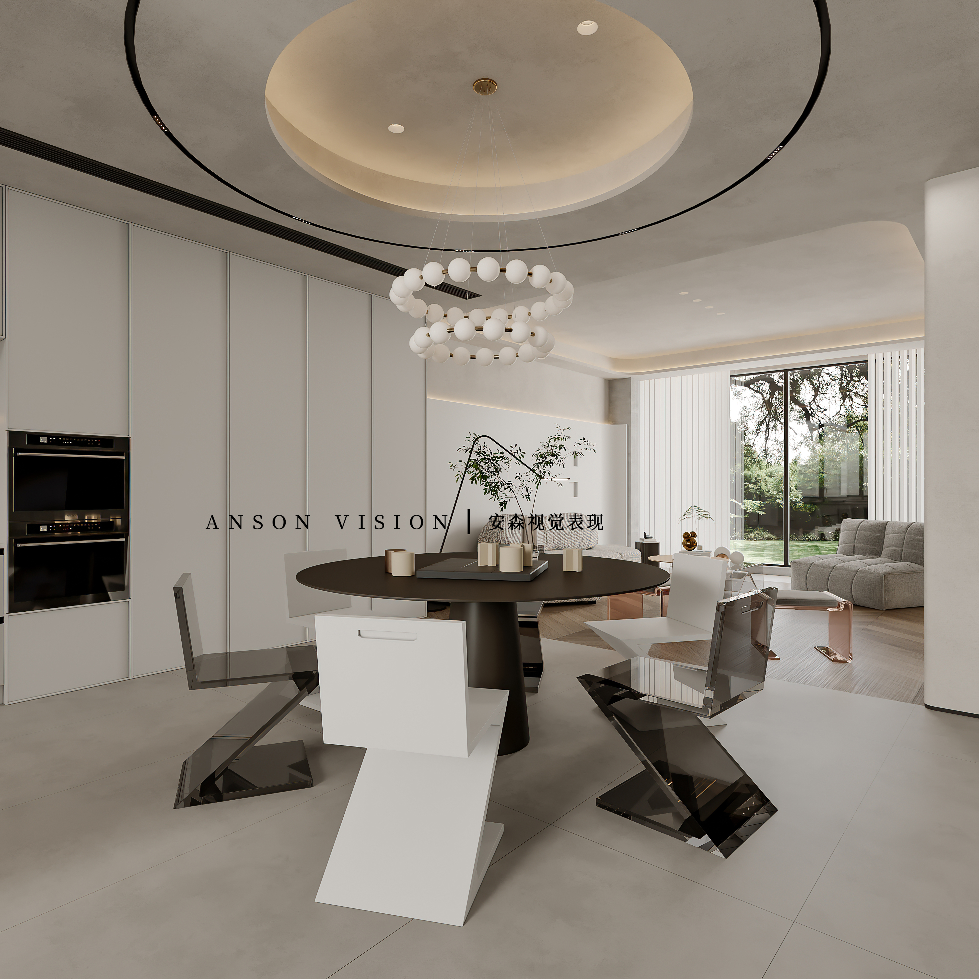 奶油风别墅排屋效果表现丨Ansonvision·蒙头睡-16