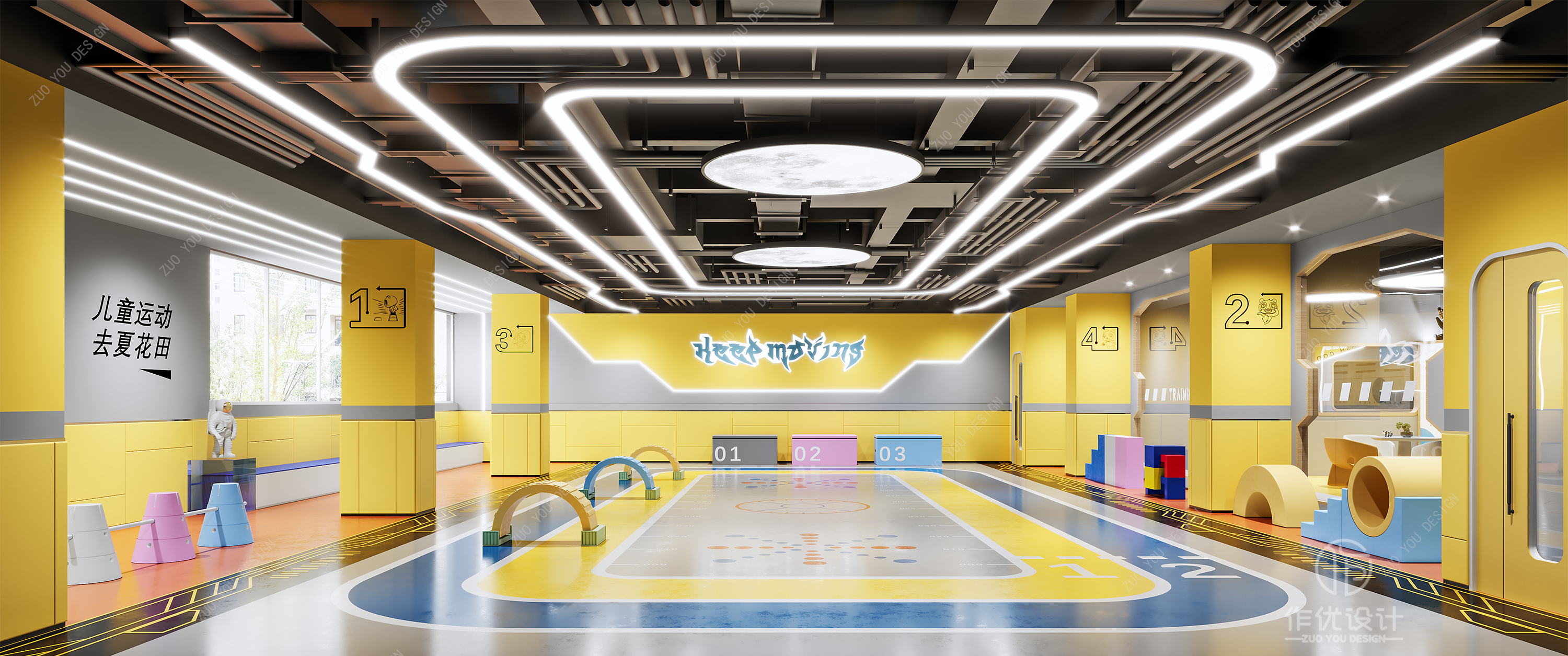 夏花田儿童运动馆丨中国茂名丨作优设计团队-14