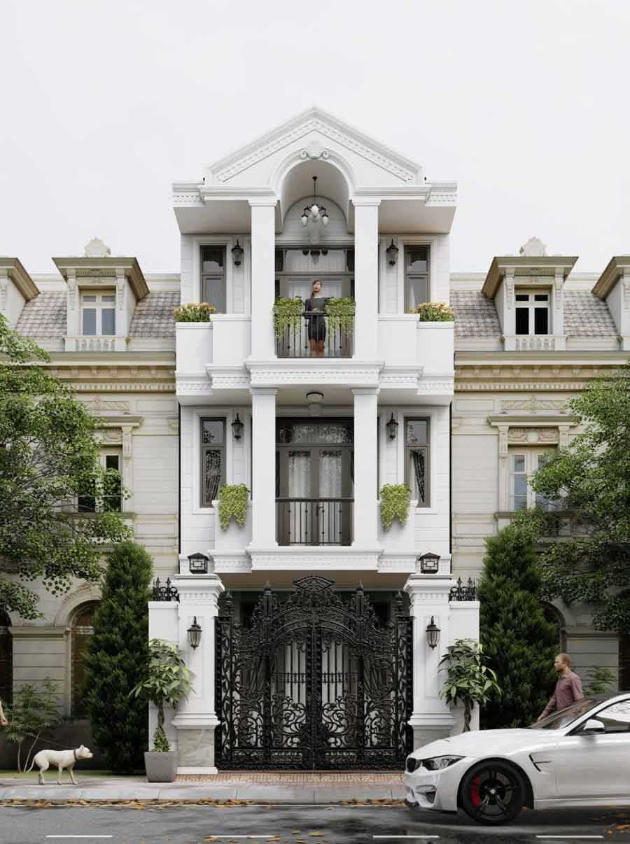 65+现代古典风格街边住宅设计案例-8