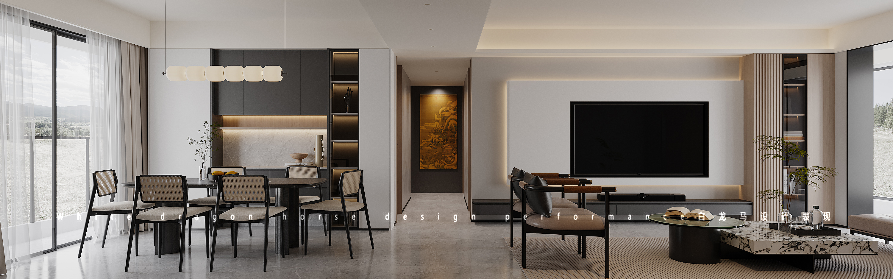 新中式风格-白龙马效果图-4