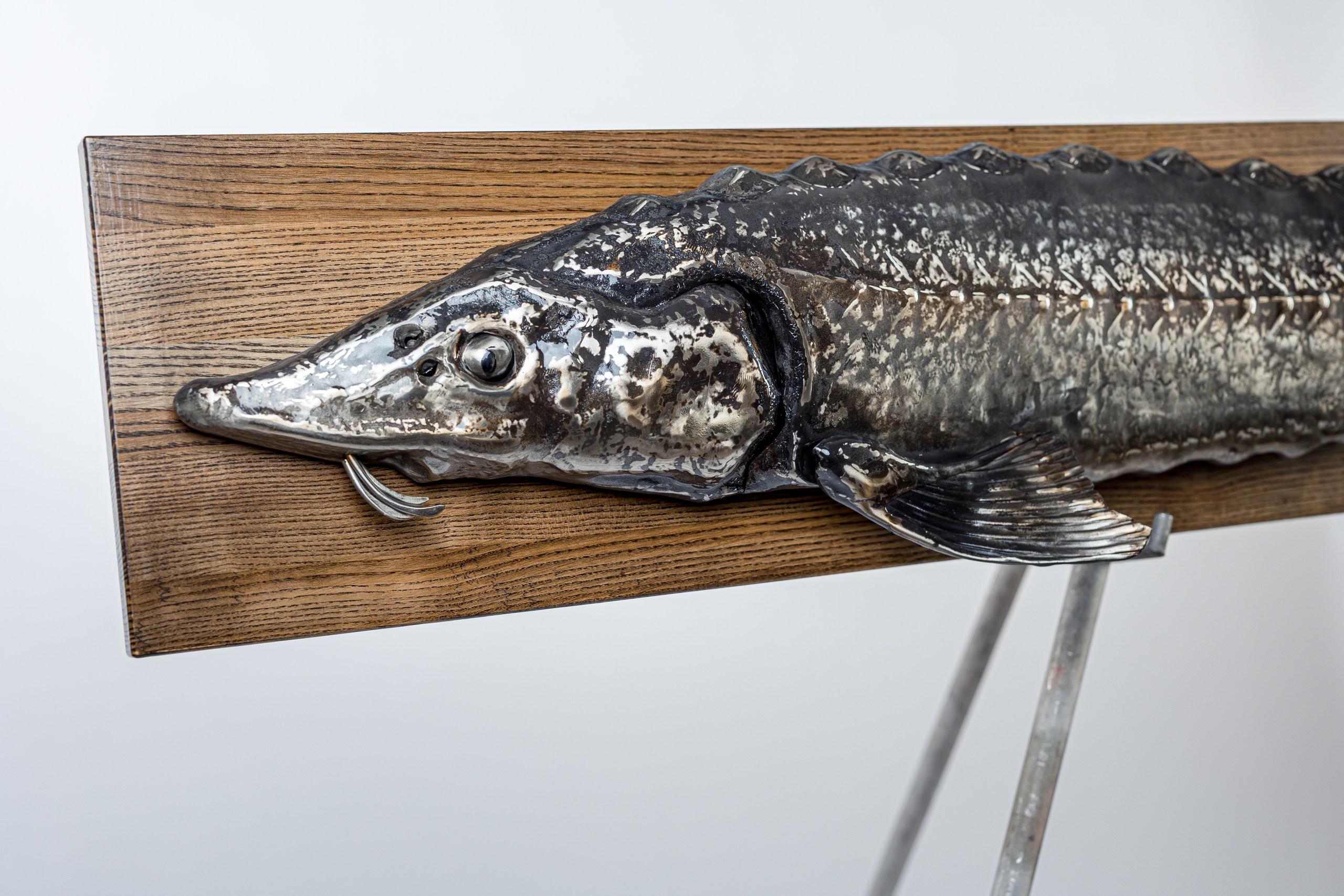 Стерлядь настенная из нержавеющей стали-6